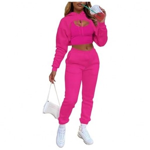 Conjunto Deportivo de Tres Piezas para Mujer, Leggings Sin Costuras, Sujetador Deportivo y Top Corto de Manga Larga - Product Image 5