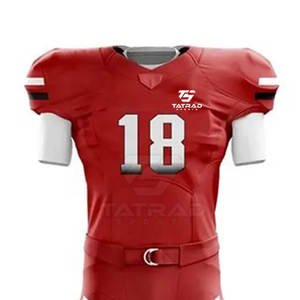 Nueva Llegada de Uniformes de Fútbol Americano Personalizados - Manga Corta, Estampados, 100% Poliéster, Ajuste Delgado, Secado Rápido y Transpirable - Product Image 3