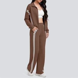 ชุดวอร์มมีฮู้ดผู้หญิง ผ้าโพลีเอสเตอร์/คอตตอน ทรงเข้ารูป สไตล์ลำลอง สีพื้น แฟชั่นสตรีทแวร์ ไซส์ใหญ่ สำหรับฤดูหนาว - Product Image 4