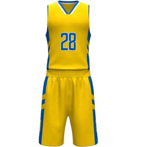 Ensemble uniforme de basket-ball à sublimation personnalisée vente en gros de maillot et short d'équipe kit de vêtements de sport confortables et respirants à séchage rapide - Product Image 1