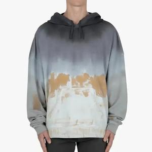 100% algodón liso Streetwear ácido lavado con capucha grueso polar gota hombro liso personalizado hombres sudaderas con capucha de alta calidad OEM - Product Image 1