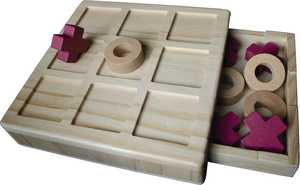 Juego de Mesa Tic Tac Toe de Madera para Niños y Adultos, Clásico Juego Familiar de Tres en Raya, Juego de Estrategia Hecho a Mano para el Hogar - Product Image 5