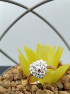 Lujoso anillo de diamante de moissanita personalizado 925 Plata/10K 14K 18K oro blanco banda de boda Pave de moda ajuste para compromiso - Product Image 2