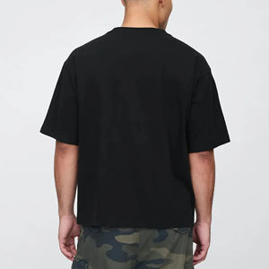 Top Venta de verano 100% Camiseta de algodón para hombre Logotipo bordado personalizado Ropa informal de verano de gran tamaño Patrón impreso - Product Image 4