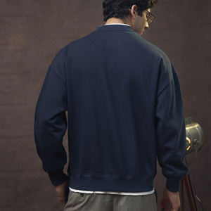 เสื้อสเวตเชิ้ตคอกลมผ้าฝ้าย 100% พิมพ์ลายโลโก้ตามสั่ง ทรงปกติสำหรับผู้ชาย ไซส์ XS ผ้าฟลีซสำหรับฤดูหนาว ลายพิมพ์แบบนูน 3 มิติ - Product Image 5