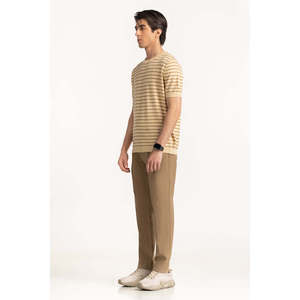 เสื้อยืดโพลีเอสเตอร์ลายถักแบบทึบลายทาง MN-TS-SS25-200 เสื้อยืดแฟชั่นย้อมสีพื้นพร้อมหมายเลขรุ่นพิมพ์ - Product Image 6