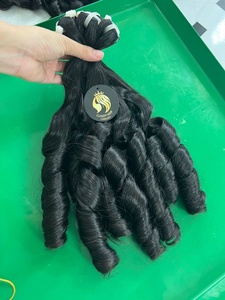 Premium Vietnamese Single Donor Virgin Human Hair Bouncy Curl Bundles Cuticle Aligned Raw Hair Extensions Wholesale - Product Image 5