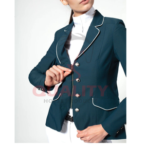 Chaqueta de espectáculo ecuestre para mujer con estilo, elaborada con tela transpirable de corte a medida delgada, costuras duraderas, ajuste elegante a la venta - Product Image 5