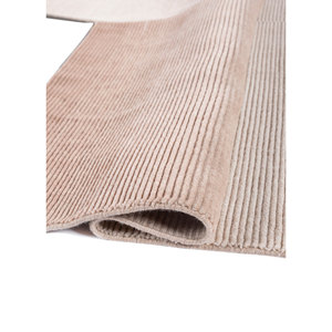 Alfombras de Lana Tejidas a Mano en Rojo y Naranja para Uso Doméstico, Color Sólido Hwl-373 - Product Image 2