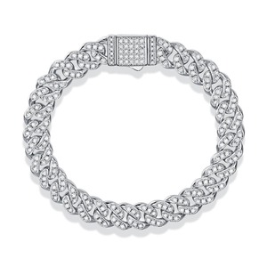 Pulsera cubana de diamantes de lujo de calidad premium para fiestas o eventos y estilo callejero disponible a precio de fábrica - Product Image 1
