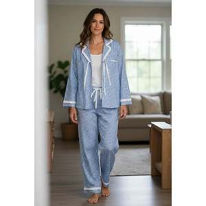 Pure Soft Cotton Hand Block Print Pajama <b>Set</b> Classic Indian Artisanal Heart Print Sustainable Two-Piece Sleepwear <b>Valentine</b> <b>Gift</b> - Product Image 3