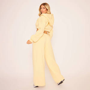 Nouveauté, ensemble survêtement 2 pièces jaune de qualité supérieure pour femmes, sweat à capuche et pantalon de survêtement, ensemble 2 pièces pour femmes - Product Image 5