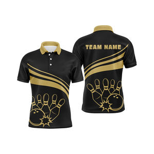 Camiseta de Bolos Personalizada para Hombre, con Logotipo y Números del Equipo, Impresión Digital Sublimada, Tejido de Punto Sólido, Secado Rápido, Ropa Deportiva para Clubes - Product Image 1