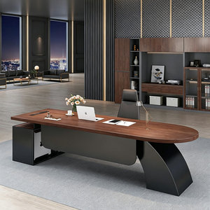 Black Walnut <b>L</b>-<b>Shaped</b> Executive <b>Desk</b> with Wireless Charging Privacy Panel Solid Wood 1-Year Warranty - Product Image 2