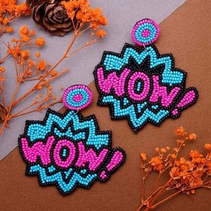 Pendientes de Cuentas de Templo Durga, Pendientes Personalizados con Múltiples Cuentas, Joyería Festiva para Mujer al Mejor Precio, Pendientes de Cuentas - Product Image 5