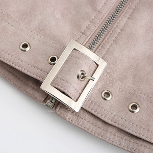 Sportswear Women Clothing <b>Jackets</b> High Street Style Winter Zipper <b>Leather</b> <b>Long</b> Sleeve Solid Color Wholesale Price Women <b>Jackets</b> - Product Image 5