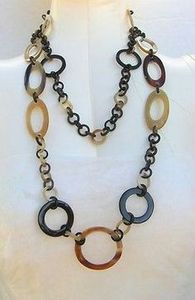 Nouvelle arrivée complexe collier en corne de boeuf de buffle poli Style Animal bijoux en os Design naturel perles femmes filles mariage - Product Image 3