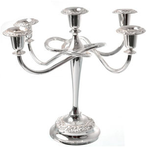 Modern Design 5 Arm Golden Metal <b>Candelabra</b> Decorative Iron Tabletop Candle Holder Stand for Party and Dining Table Decor - Product Image 4