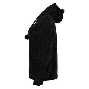 Chaqueta con capucha ajustable y cremallera de lana cálida a la moda, chaqueta de estilo urbano suave transpirable ligera de lujo con logotipo personalizado - Product Image 5