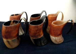 Auténtica Taza de Cuerno de Buey Pulido, Hecha a Mano, Estilo Vikingo Tradicional, Cuerno Natural - Product Image 3