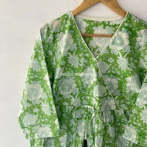 Robe en coton à fleurs à encolure en O à forte demande Style doux avec taille naturelle Lavable Casual Prix de gros en Inde - Product Image 4