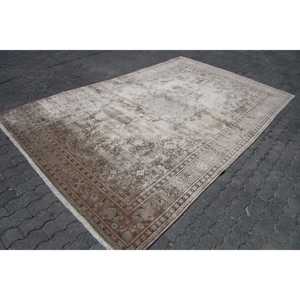 Tapis turc 7,1x11 pi (216x335 cm), tapis persan vintage marron - Product Image 2