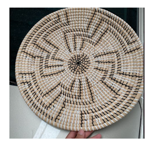 Plateau rond suspendu en jonc de mer fait à la main plateau de caboteur tissé naturel pour la décoration intérieure en gros - Product Image 5