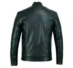 Chaqueta cárdigan de alta calidad para hombre, chaqueta de cuero PU con cuello levantado, delgada, de talla grande 5XL, chaqueta informal de invierno con cremallera para motocicleta para hombre - Product Image 5