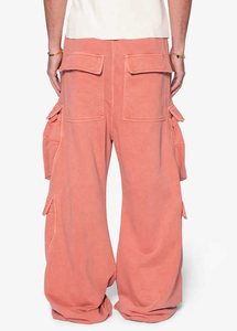 กางเกงวอร์มผ้าเกล็ดปลาเทอร์รี่ผ้าฟรินเจอร์รีซักได้กระเป๋าปักโลโก้ใส่ของผู้ชายมาใหม่ - Product Image 2