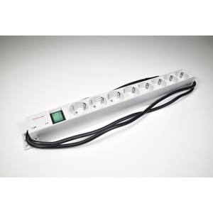 LW23985 - SCHROFF 60110-206, 8-fold Socket Strip with <b>Switch</b> - Product Image 1