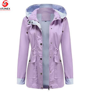 Chaqueta Cortavientos de Invierno Cálida de Último Diseño, Abrigo Largo Ligero, Nuevo, Talla Grande, Impermeable, Transpirable, con Capucha para Mujer - Product Image 1