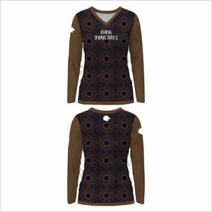 เสื้อแขนยาวสำหรับผู้หญิงเสื้อแขนยาวพิมพ์ลายซับลิเมชันโลโก้แบบใหม่ - Product Image 1