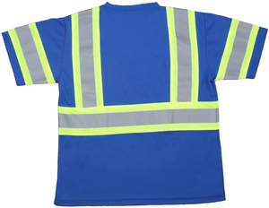 Camisa de seguridad de alta visibilidad para hombre más vendida ropa de trabajo de algodón de manga corta reflectante personalizada a prueba de agua - Product Image 6
