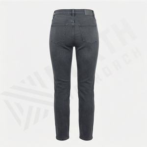 Jeans en denim pour femmes, taille mi-haute, coupe skinny, élastique, grande taille, style ajusté, extensible, style galbé, qualité supérieure, pantalon élégant - Product Image 2