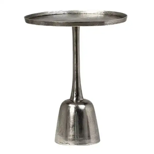 Table basse décorative en aluminium de qualité supérieure, aspect moderne, design antique, fabrication artisanale, finition nickelée classique, vente chaude - Product Image 5