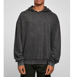 Sweat à capuche vintage surdimensionné Distress Washed Logo personnalisé Sweat à capuche lavé à l'acide - Product Image 2