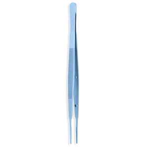 Micro fórceps de apósito recto redondo azul recubierto 170 mm 6 pulgadas algodón y apósito quirúrgico Debakey Micro fórceps - Product Image 2