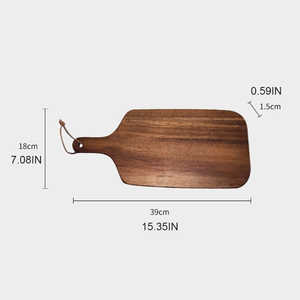 Planche à découper en bois massif écologique pour cuisine, couleur naturelle, avec option de logo personnalisé - Product Image 4
