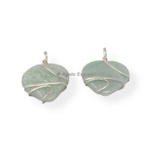 Amazonite สายรัดจี้รูปหัวใจ,สายรัดสร้อยคอหินคริสตัลมันเงาแบบธรรมชาติสำหรับสุภาพสตรีเครื่องประดับแฟชั่น - Product Image 2
