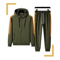 Survêtement de Jogging de gymnastique personnalisable de haute qualité Street Wear avec nouvelle fermeture à glissière et couleurs contrastées Vêtements de sport haute performance