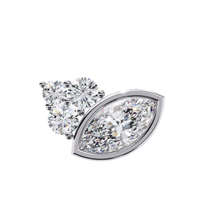 ต่างหูเพชรเติบโตในห้องปฏิบัติการสีโรสโกลด์14K อันทันสมัย VVS VS 0.47CT Marquise CUT D E IGI ได้รับการรับรองสตั๊ดสีขาวกุหลาบสีเหลือง - Product Image 2