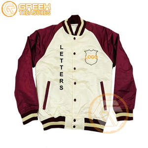 Personalizado Alpha Satin bordado Varsity Jacket Fraternidad de alta calidad transpirable griego Apparels Psi hombres chaquetas al por mayor - Product Image 1