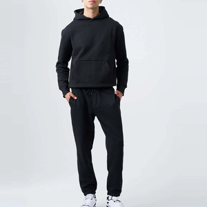 Nouveaux ensembles de survêtements pour hommes élégants et respirants en coton 100% pour l'hiver, avec logo personnalisé et taille élastique - Product Image 2