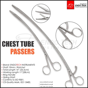 Pinzas de agarre pulmonar manuales de acero inoxidable 410 de primera calidad VATS MICS y pasadores de tubos torácicos - Product Image 6