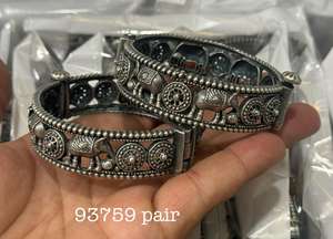 OM Fashion Studio Brazaletes oxidados de plata alemana Conjuntos de joyas-Estilo clásico Ligero Multifunción Ropa de fiesta Moda - Product Image 6