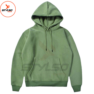 Vente en gros de sweat-shirt surdimensionné pour hommes pull à capuche style de rue personnalisé crochet blanc couleur unie vêtements d'extérieur d'hiver nouveau lot - Product Image 3