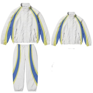Chaqueta cortavientos de nailon con ribetes para hombre, estilo vintage, con cremallera, ligera, oversize, lisa, para jogging, modelo 2026 - Product Image 4