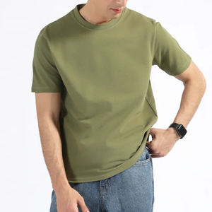 เสื้อยืดแขนสั้นย้อนยุคผ้าฝ้าย100% 380กรัมสวยงามใส่ได้ทั้งชายและหญิงมีความพอดีปกติถักสูง - Product Image 4