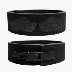 Cowhide Leather Gym Weight Lifting Waist <b>Trainer</b> Powerlifting Belt with Heavy Duty Lever Buckle and Waist Trimmers - Product Image 1