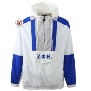 Veste coupe-vent pour femmes Zeta Phi Beta, veste bomber en satin à neuf boutons, veste coupe-vent ZPB, broderie - Product Image 4